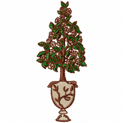 Flowers And Tree Embroidery Design 4 Flowers And Tree Embroidery Design 4